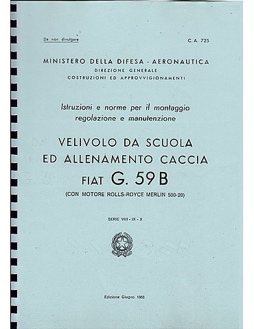 Manuale Manutenzione - Fiat G-59 B