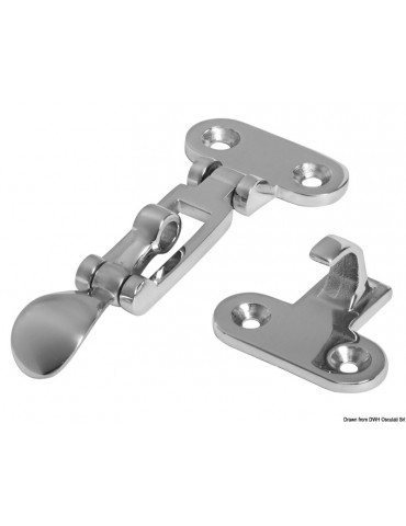 Chromed brass closure with padlock holder