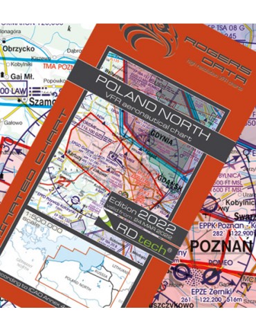 VFR aeronautical chart Poland North 2022